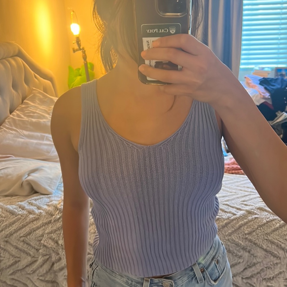 cute periwinkle brandy tank top! size xs/s. no stains, or tears :)